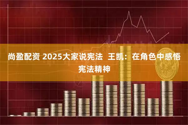 尚盈配资 2025大家说宪法  王凯：在角色中感悟宪法精神