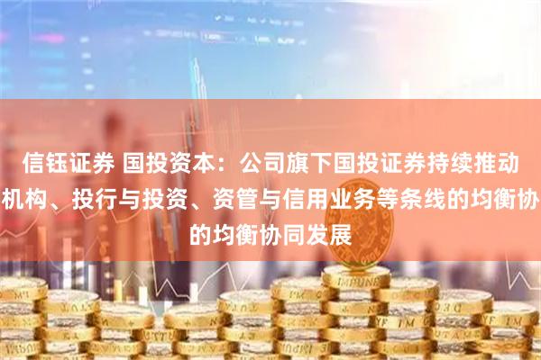 信钰证券 国投资本：公司旗下国投证券持续推动经纪与机构、投行与投资、资管与信用业务等条线的均衡协同发展